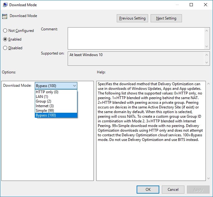 Screenshot of Microsoft Windows 11's illustrating how to change software update settings within group policy editor.