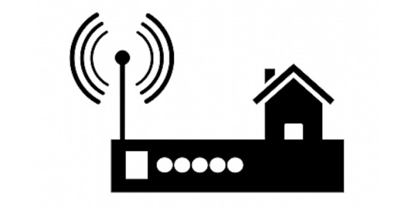 Clip-Art image representing a home wireless network.